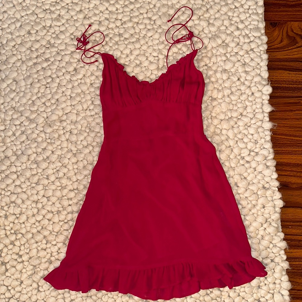 Fuchsia mini dress by Reformation